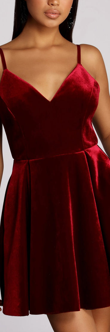 End2End SKU - Lily Bonded Velvet Mini Dress
