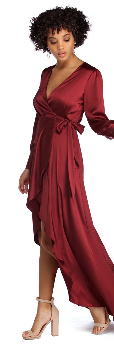 Vestido asimétrico de raso Lola