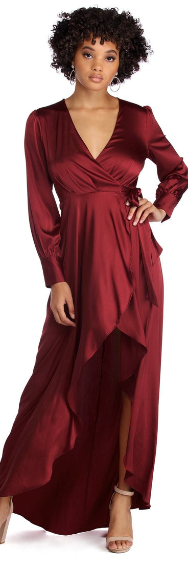Vestido asimétrico de raso Lola