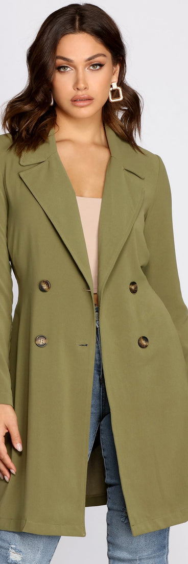 Cosmopolitan Chic Belted Trench Coat