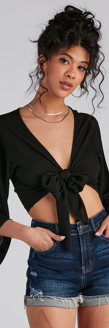 Tied Up® Kimono Sleeve Top®