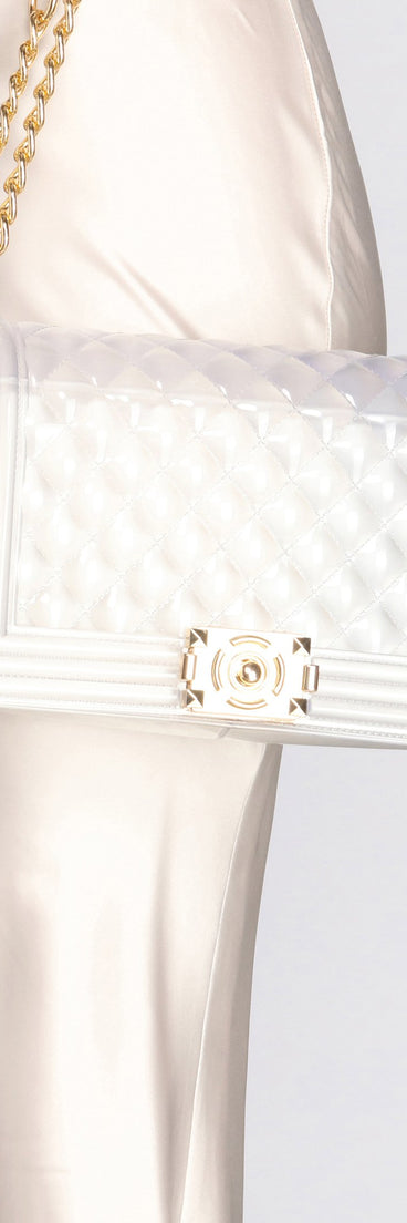 Large Jelly Quilted Cross-Body Purse